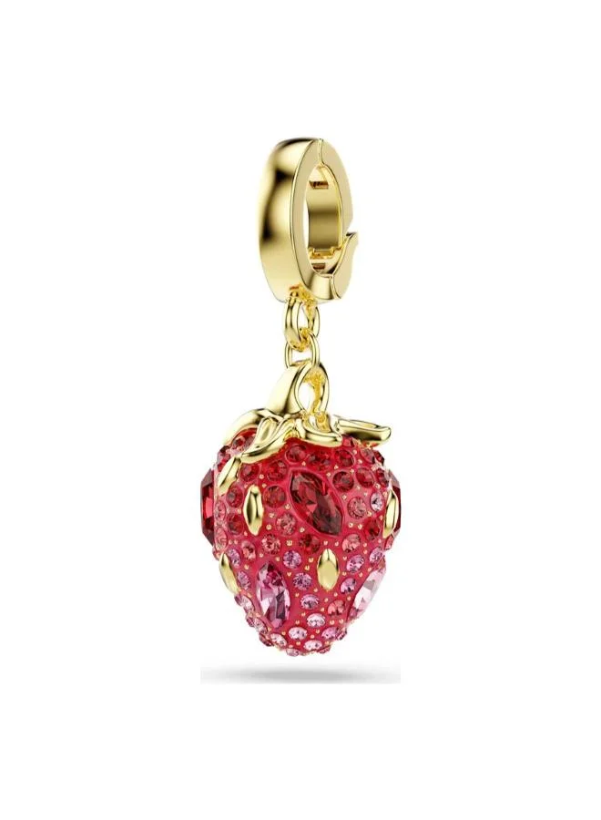 SWAROVSKI  Idyllia Red Strawberry Charm Gold Tone Plated Bracelet 5743136 for Women | Best Price UAE